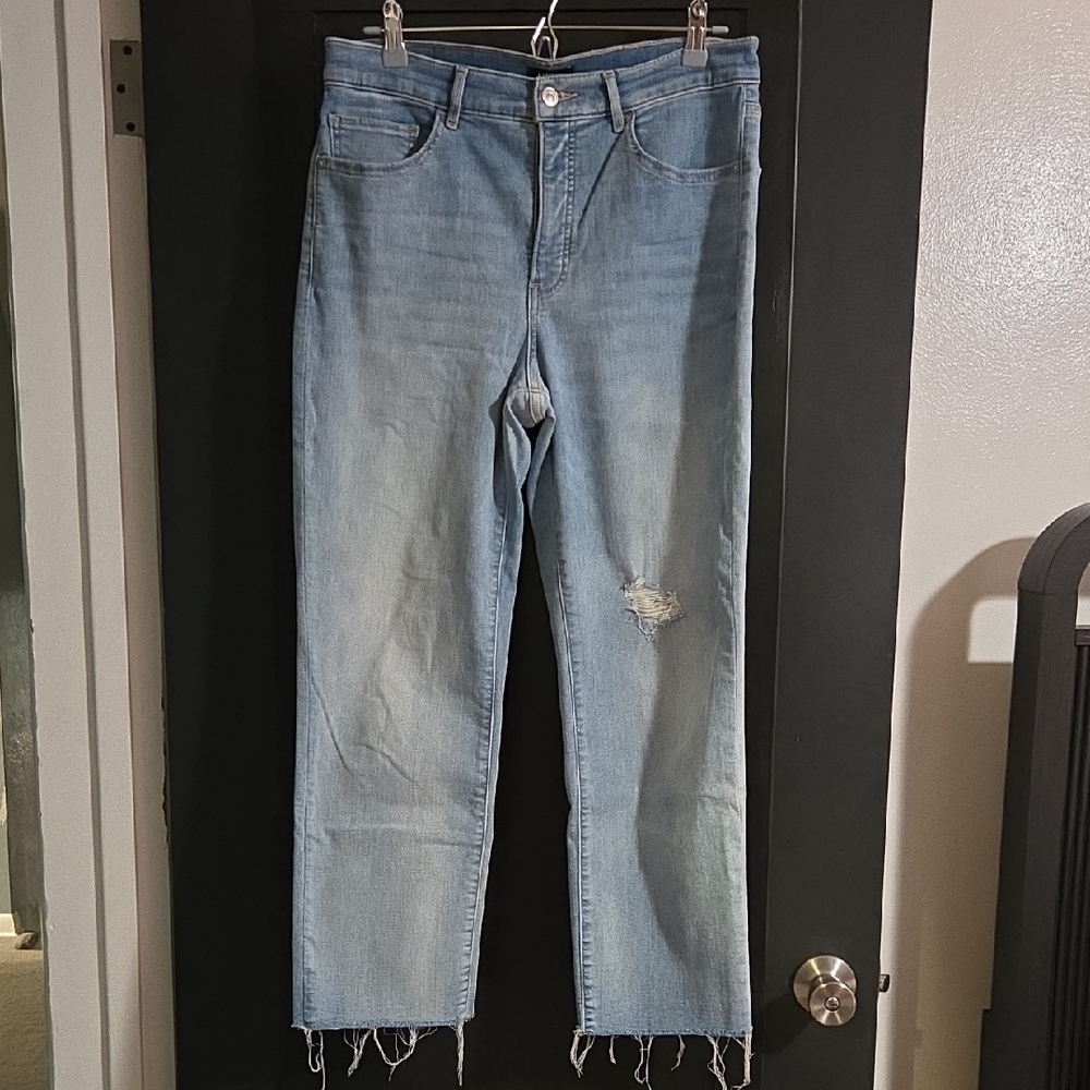 Express Straight High Rise Jeans
